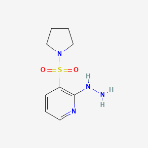 2-Hydrazino-3-(pyrrolidin-1-ylsulfonyl)pyridine