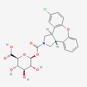 molecular formula C23H22ClNO9 B13863324 N-Desmethyl Asenapine N-Carbamoyl Glucuronide 