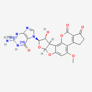 molecular formula C22H17N5O8 B13863329 AFB-Guanine-13C,15N2 