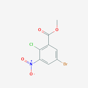 molecular formula C8H5BrClNO4 B1386334 Methyl 5-bromo-2-chloro-3-nitrobenzoate CAS No. 124371-59-1