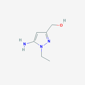 molecular formula C6H11N3O B13863417 (5-Amino-1-ethylpyrazol-3-yl)methanol 