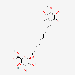 molecular formula C25H38O11 B13863439 Idebenone Glucuronide 