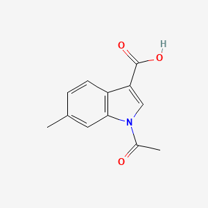 molecular formula C12H11NO3 B13863461 1-Acetyl-6-methylindole-3-carboxylic acid 