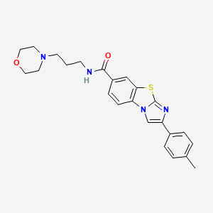 molecular formula C24H26N4O2S B13863529 N-(3-Morpholinopropyl)-2-(p-tolyl)benzo[d]imidazo[2,1-b]thiazole-7-carboxamide 
