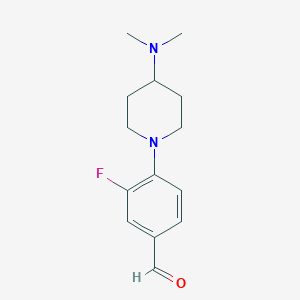 molecular formula C14H19FN2O B1386356 4-(4-(Dimethylamino)piperidin-1-yl)-3-fluorobenzaldehyde CAS No. 1157005-05-4