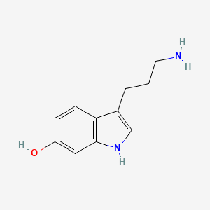 molecular formula C11H14N2O B13863609 3-(3-aminopropyl)-1H-indol-6-ol 