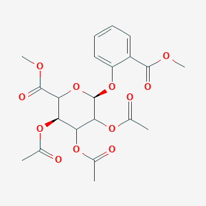 molecular formula C21H24O12 B13863611 methyl (3R,6S)-3,4,5-triacetyloxy-6-(2-methoxycarbonylphenoxy)oxane-2-carboxylate 