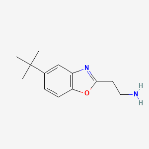 molecular formula C13H18N2O B1386364 [2-(5-Tert-butyl-1,3-benzoxazol-2-yl)ethyl]amine CAS No. 871688-89-0