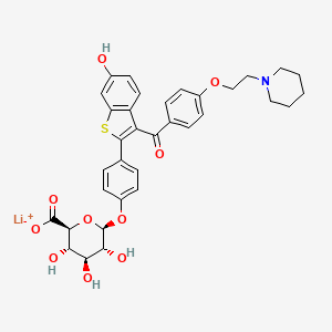 molecular formula C34H34LiNO10S B13863686 (11bR)-2-(Cyclohexylcarbonyl)-1,2,3,6,7,11b-hexahydro-4H-Pyrazino[2,1-a]isoquinolin-4-one; (R)-2-(Cyclohexylcarbonyl)-1,2,3,6,7,11b-hexahydro-4H-pyrazino[2,1-a]isoquinolin-4-one; (-)-Praziquantel; (R)-(-)-Praziquantel; l-Praziquantel 