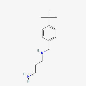 molecular formula C14H24N2 B13863720 N'-[(4-tert-butylphenyl)methyl]propane-1,3-diamine 