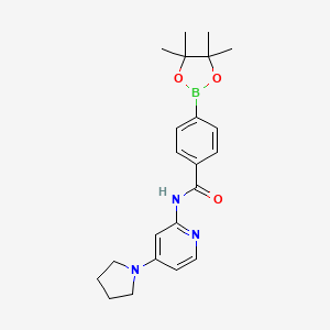 molecular formula C22H28BN3O3 B13863726 N-(4-pyrrolidin-1-ylpyridin-2-yl)-4-(4,4,5,5-tetramethyl-1,3,2-dioxaborolan-2-yl)benzamide 