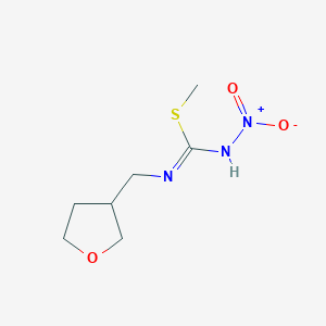 molecular formula C7H13N3O3S B13863737 N-Nitro-N'-[(tetrahydro-3-furanyl)methyl]carbamimidothioic Acid Methyl Ester 
