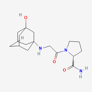 molecular formula C17H27N3O3 B13863763 N-(3-Hydroxytricyclo[3.3.1.13,7]dec-1yl)glycyl-D-prolinamide 