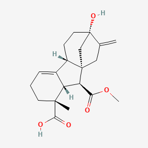 molecular formula C20H26O5 B13863784 (1alpha,4bbeta,10beta)-10-Methyl 7-(Hydroxy)-1-methyl-8-methylene-Gibb-4-ene-1,10-dicarboxylic Acid Ester 