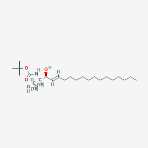 molecular formula C23H45NO4 B13863792 N-Boc-erythro-sphingosine-13C2,D2 