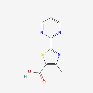 molecular formula C9H7N3O2S B1386380 4-Methyl-2-pyrimidin-2-yl-1,3-thiazole-5-carboxylic acid CAS No. 1104276-29-0