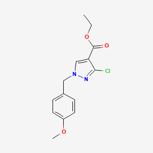 molecular formula C14H15ClN2O3 B13863825 Ethyl 3-chloro-1-[(4-methoxyphenyl)methyl]pyrazole-4-carboxylate 