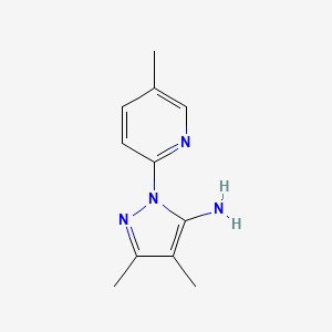 molecular formula C11H14N4 B13863855 4,5-Dimethyl-2-(5-methylpyridin-2-yl)pyrazol-3-amine 