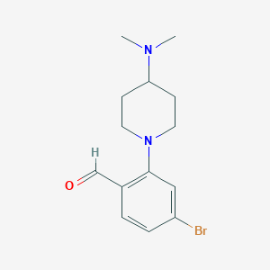 molecular formula C14H19BrN2O B1386387 4-Bromo-2-(4-(dimethylamino)piperidin-1-yl)benzaldehyde CAS No. 1157005-16-7