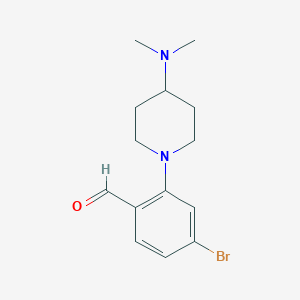 4-Bromo-2-(4-(dimethylamino)piperidin-1-yl)benzaldehyde