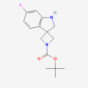 molecular formula C15H19IN2O2 B13863871 tert-Butyl 6'-Iodo-1',2'-dihydrospiro[azetidine-3,3'-indole]-1-carboxylate 