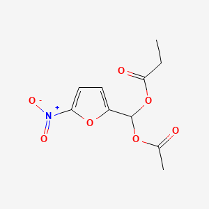 molecular formula C10H11NO7 B13863882 Nitrofuraldehyde Diacetate Propionate 
