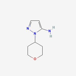 molecular formula C8H13N3O B1386389 1-(tetrahydro-2H-pyran-4-yl)-1H-pyrazol-5-amine CAS No. 1157012-67-3