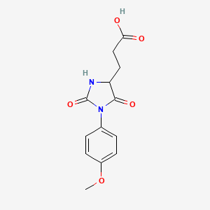 3-[1-(4-Methoxyphenyl)-2,5-dioxoimidazolidin-4-yl]propanoic acid