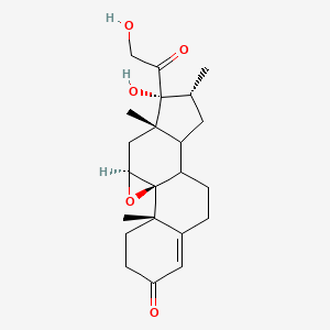 molecular formula C22H30O5 B13863908 11Beta-Epoxy-16Alpha-methylpregna-4-ene-17,21-dihydroxy-3,20-dione 