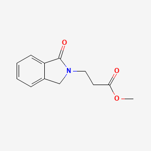 molecular formula C12H13NO3 B1386391 methyl 3-(1-oxo-1,3-dihydro-2H-isoindol-2-yl)propanoate CAS No. 22011-01-4