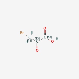 molecular formula C3H3BrO3 B13863933 3-bromo-2-oxo(1,2,3-13C3)propanoic acid 