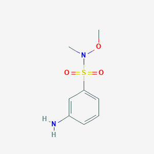 molecular formula C8H12N2O3S B1386399 3-Amino-N-Methoxy-N-methylbenzene-1-sulphonamide CAS No. 1154376-24-5