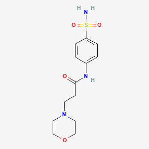 molecular formula C13H19N3O4S B13863992 3-morpholin-4-yl-N-(4-sulfamoylphenyl)propanamide 