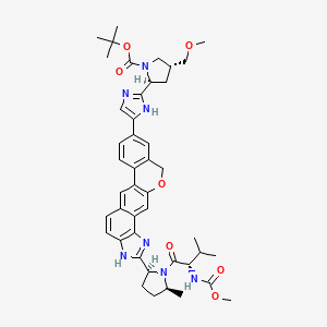 molecular formula C44H53N7O7 B13864000 N-Des(Methoxycarbonyl)phenylglycine N-tertButyloxycarbonyl Velpatasvir 