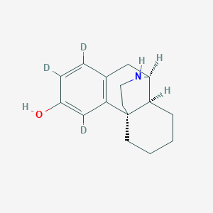 molecular formula C16H21NO B13864003 Morphinan-1,2,4-d3-3-ol, (9a,13a,14a)-(9CI); N-Desmethyl Dextrorphan-d3 