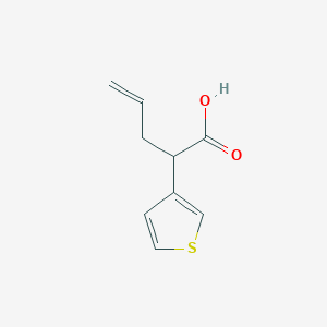 molecular formula C9H10O2S B13864014 2-Thiophen-3-ylpent-4-enoic acid 
