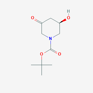 molecular formula C10H17NO4 B13864018 tert-butyl (3R)-3-hydroxy-5-oxopiperidine-1-carboxylate 