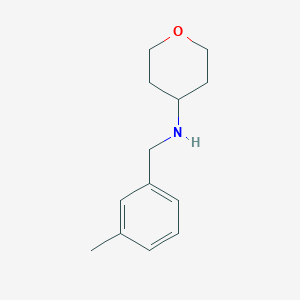N-[(3-methylphenyl)methyl]oxan-4-amine