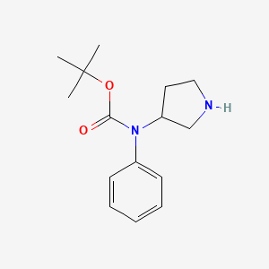 molecular formula C15H22N2O2 B13864040 tert-butyl N-phenyl-N-pyrrolidin-3-ylcarbamate 