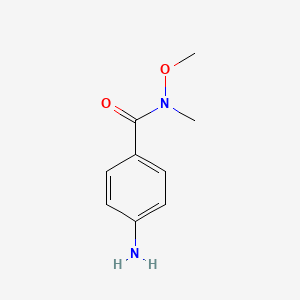 molecular formula C9H12N2O2 B1386405 4-amino-N-methoxy-N-methylbenzamide CAS No. 186252-52-8