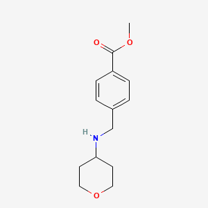 molecular formula C14H19NO3 B1386407 4-[(Tetrahydropyran-4-ylamino)-methyl]-benzoic acid methyl ester CAS No. 1154935-15-5