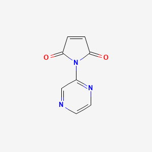 molecular formula C8H5N3O2 B1386408 1-(pyrazin-2-yl)-2,5-dihydro-1H-pyrrole-2,5-dione CAS No. 1156405-18-3