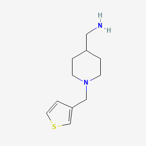 molecular formula C11H18N2S B1386414 {[1-(3-Thienylmethyl)piperidin-4-yl]methyl}amine CAS No. 1154619-82-5