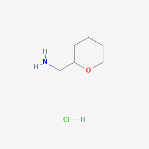 molecular formula C6H14ClNO B1386426 Tetrahydropyran-2-ylmethylamine hydrochloride CAS No. 683233-12-7