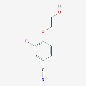 molecular formula C9H8FNO2 B1386431 3-Fluoro-4-(2-hydroxyethoxy)benzonitrile CAS No. 917226-74-5
