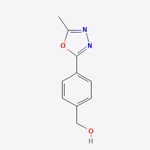 molecular formula C10H10N2O2 B1386433 [4-(5-Methyl-1,3,4-oxadiazol-2-yl)phenyl]methanol CAS No. 179055-98-2