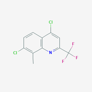 molecular formula C11H6Cl2F3N B1386434 4,7-Dichloro-8-methyl-2-(trifluoromethyl)quinoline CAS No. 887350-78-9