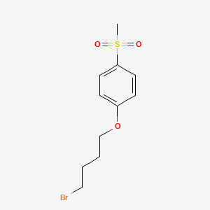 molecular formula C11H15BrO3S B1386436 1-(4-Bromobutoxy)-4-(methylsulfonyl)benzene CAS No. 1157383-64-6
