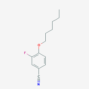 molecular formula C13H16FNO B1386440 3-Fluoro-4-(hexyloxy)benzonitrile CAS No. 223136-94-5