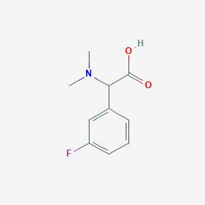 molecular formula C10H12FNO2 B1386450 2-(Dimethylamino)-2-(3-fluorophenyl)acetic acid CAS No. 1007878-88-7